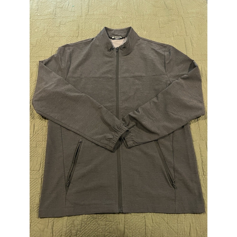 Travis Mathew Men's‎ Golf Wind Breaker Jacket Full Zip Large Charcoal Color